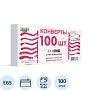 Конверт ForPost Е65 80 г/кв.м Куда-Кому белый стрип с внутренней  запечаткой (100 штук в упаковке)