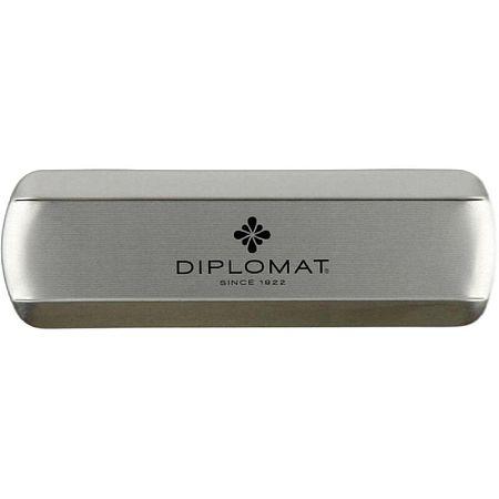 Роллер Diplomat Traveller Stainless Steel Gold цвет чернил синий, цвет  корпуса серебристый (артикул производителя D20000651)