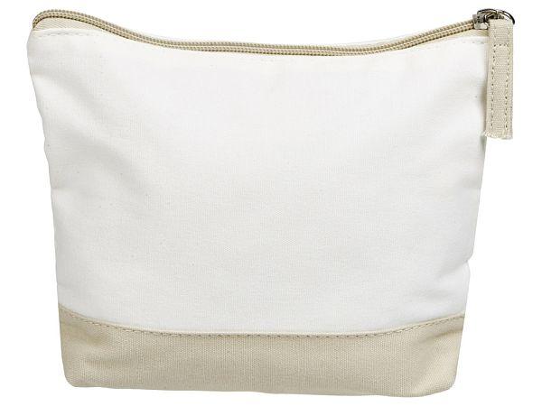 Косметичка хлопковая Cotton, белый/бежевый