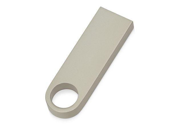 USB 2.0-флешка на 64 Гб с мини чипом и круглым отверстием, серебристый
