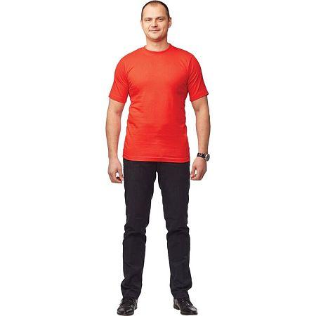 Футболка красная короткий рукав 100% хлопок (размер 60-62 (XXXL))