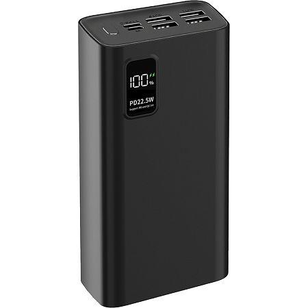 Внешний аккумулятор (power bank) Pero  PB07 30000 мАч черный  (4673759570122)