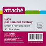 Блок для записей 90x90x50 мм в голубом боксе белый Attache Fantasy  (плотность 80 г/кв.м)