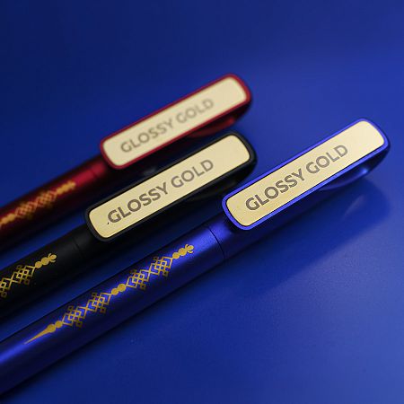 Ручка шариковая GLOSSY GOLD, черный, золотистый